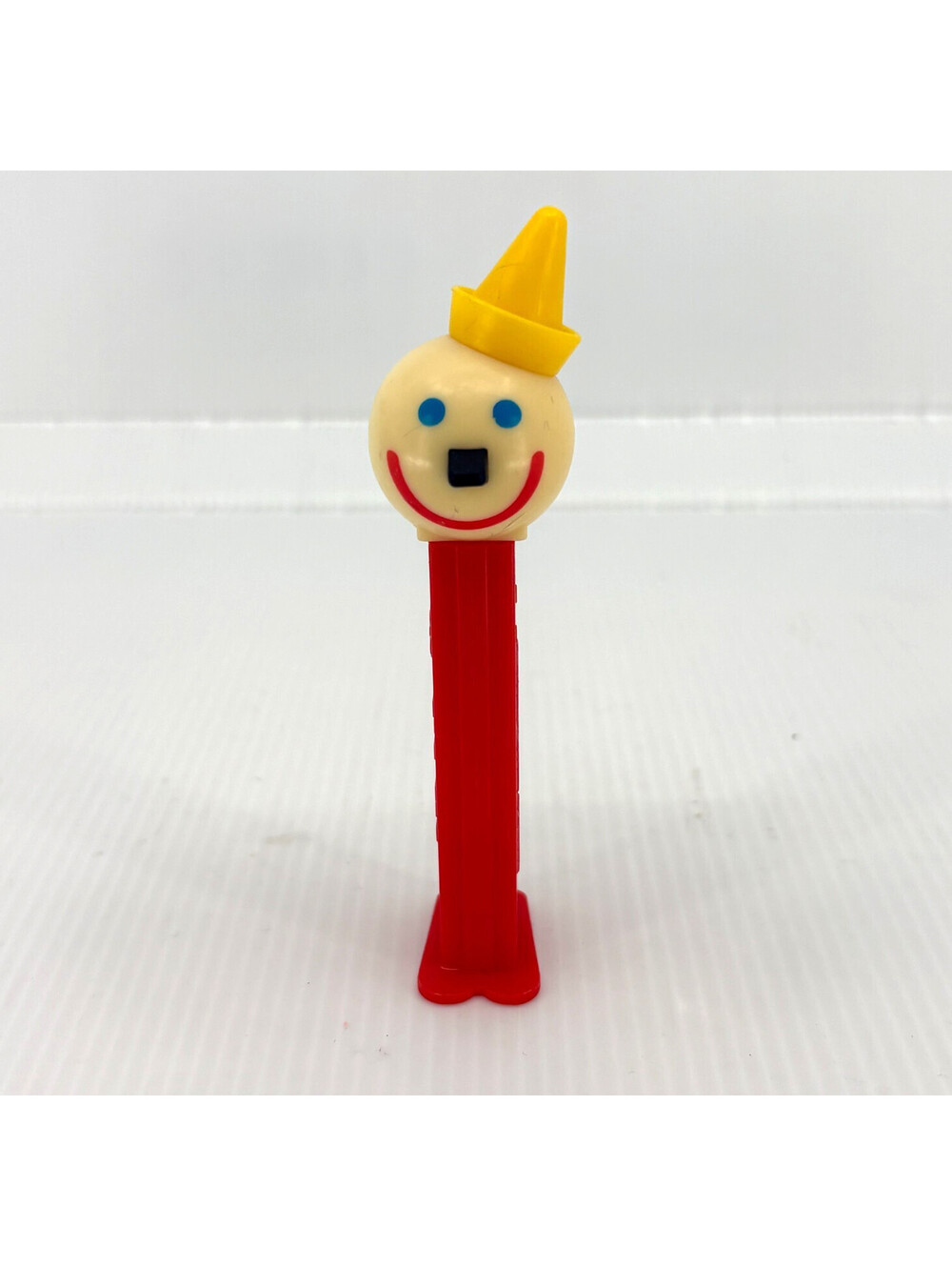 Jack from Jack in the Box PEZ Dispenser Vintage Red Stem Yellow Hat Austria